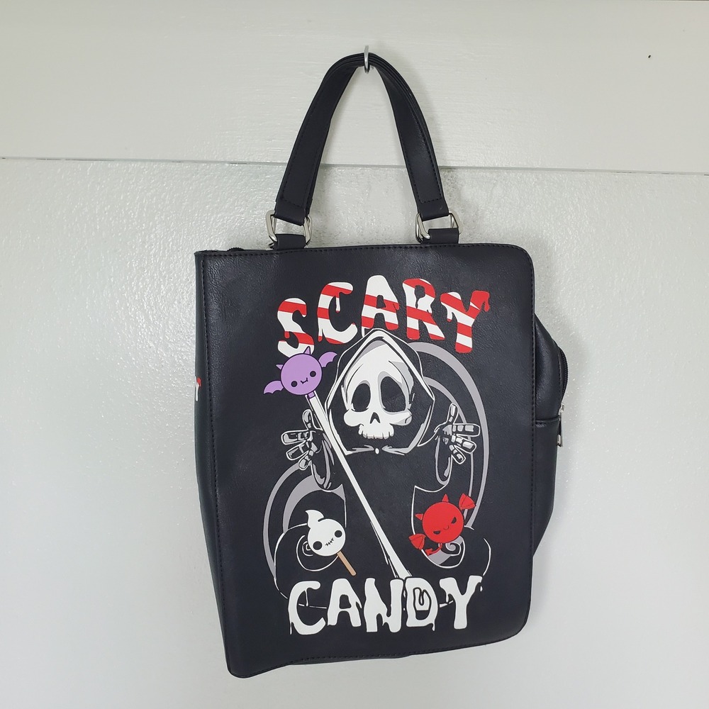 Scary Candy Die For Tote Bag Purse Halloween Grim Reaper Kawaii Goth Emo